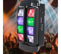 Moving Head Light,Disco Lights, RGBW LEDs Beam DJ Lights, Sound Activated and DMX 512 Control for Bar, Band, Wedding, Concert & Live Stage