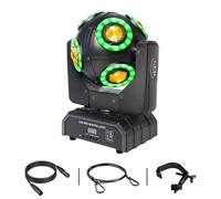 Moving Head Light,Led RGBW 4in1 Beam Effect Ball, DJ Lights with Sound Activated for Wedding DJ Party and Live House