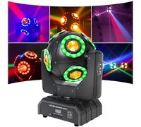 Moving Head Light,Led RGBW 4in1 Beam Effect Ball, DJ Lights with Sound Activated for Wedding DJ Party and Live House