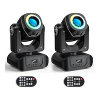 Moving Head Light, LED Strobe Spot with DMX Controller & Remote, 8 Patterns, Adjustable Dithering & Rotation Speed, Indoor Party Disco Light, 10W