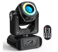 Moving Head Light, LED Strobe Spot with DMX Controller & Remote, 8 Patterns, Adjustable Dithering & Rotation Speed, Indoor Party Disco Light, 10W