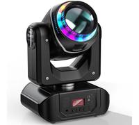 Moving Head Light, LED Strobe Spot with DMX Controller & Remote, 8 Patterns, Adjustable Dithering & Rotation Speed, Indoor Party Disco Light, 10W