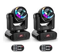 Moving Head Light, LED Strobe Spot with DMX Controller & Remote, 8 Patterns, Adjustable Dithering & Rotation Speed, Indoor Party Disco Light, 10W