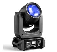 Moving Head Light with Prism Beam and GOBO Effects, DMX Sound Activated Compact Spotlight for Parties and Events