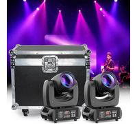 Moving Head Light with Prism Beam and GOBO Effects, DMX Sound Activated Compact Spotlight for Parties and Events