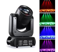 Moving Head Lights, Stage Beam Light with 18-Facet Prism, 8 GOBOs, DMX Sound Activated Spotlight for Events, 150W