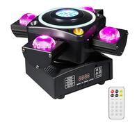 Moving Head Stage Light, LED DJ Lights with DMX512 Controller, Sound Activation, 4pcs 12W RGBW LED Beads,Dimmer Strobe Effect
