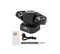Moving Head Stage Light with 8 RGBW LED Beads 100mW Strobe 19CH DMX512 Control Sound Activated Auto Run Master-Slave for Disco Party UK Plug AC95-245V 50W