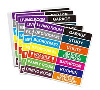 Moving House Stickers, 280 Pcs Packing Labels for Moving House,Home Moving Labels for Boxes, 14 Different Color Coded Stickers, Label Sticker, Coloured Sticky Label, Moving House Essentials