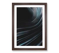 Moving Lines in Abstract Framed Print | A2 Walnut Framed Wall Art | Ready to Hang | Abstract Fantasy Picture | Living Room Bedroom Lounge Office