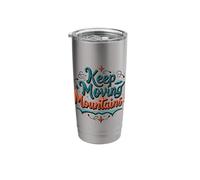 Moving Mountains Inspirational Typography Design Stainless Steel Insulated Tumbler