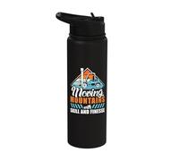 Moving Mountains with Skill - Forklift Stainless Steel Insulated Water Bottle