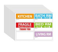 Moving Packing Labels Stickers for Moving House 90 x 42mm Home Labels Coded Fragile Stickers for Move Boxes House Essentials 120Pcs