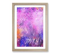 Moving Paint in Abstract Framed Print | A2 Oak Framed Wall Art | Ready to Hang | Abstract Fantasy Picture | Living Room Bedroom Lounge Office