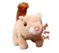 Moving Pet Toy Squirrel, Simulated Plush Squirrel, Plush Squeaky Cat Toy, Squeaky Simulated Plush Squirrel, Electric Cat, Plush Indoor Toys,