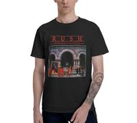 Moving Pictures Rush T-Shirt 100% Cotton Crewneck Men's T Shirts Short Sleeve PlGift Tees Tops Black XL