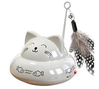 Moving Plume Cat Toy, Cognitive Interaction And Sensing, 10x10x9cm, Cat Láser Toy Automatic, Láser Kitten Toys, Interactive Exercise, For Home, Apartments, Or Any Indoor Space