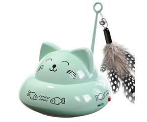 Moving Plume Cat Toy, Cognitive Interaction And Sensing, 10x10x9cm, Cat Láser Toy Automatic, Láser Kitten Toys, Interactive Exercise, For Home, Apartments, Or Any Indoor Space