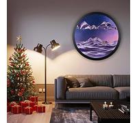 Moving Sand Art Picture, Flowing Sand Painting Wall Art 17.3 Inches Multicolor Rotating Sandscape(D)