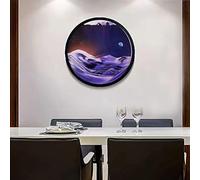 Moving Sand Art Picture, Flowing Sand Painting Wall Art 17.3 Inches Multicolor Rotating Sandscape(E)