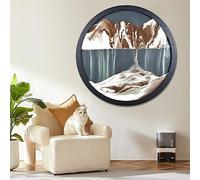 Moving Sand Art Picture, Flowing Sand Painting Wall Art 17.3 Inches Multicolor Rotating Sandscape(T)