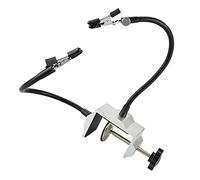 Moving Soldering Third Hand PCB Circuit Board Holder 2 Flexible Arm Black