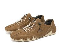 Moving Steps Men's Salkin Barefoot Shoes Waterproof, Non-Slip, Breathable Casual Leather Lace-Up for Comfortable All-Day Wear in The UK Brown