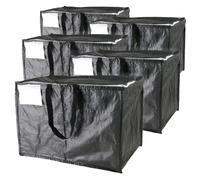 Moving & Storage Bags - HEAVY DUTY 100L - PREMIUM Grade, Reusable Zippered Tote for Moving House, Clothes Storage, Camping, Attic & More - Industrial Strength Laundry & Utility Bag (5 Bags)
