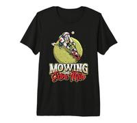 Moving The Extra Mile Grass Cutting Landscaping Mowing Mower Premium T-Shirt