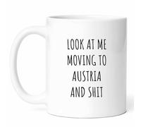Moving to Austria Mug - Adventure Coffee Cup - Travel Enthusiast Funny Gift from - Vienna Tea Mugs - European Cups - 11Oz Ceramic Drinking Cups for Lovers, Birthday, Him, Her, Christmas, New Year