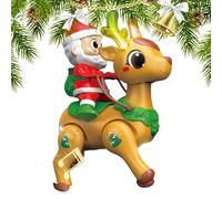 Moving Toys for Baby,Crawling Baby Toy with Music | Christmas Santa Figure Lighted Companion for Nursery Bedtime Naptime Toddler Boys Girls