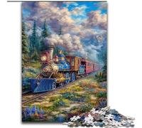 Moving Train 1000 Piece Jigsaw Puzzles for Adults Gifts, Interesting Stress Reduction Parent-child Interaction (26x38cm)