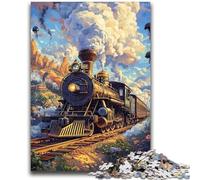 Moving Train Adult Jigsaws 1000 Pieces Difficult,Family Game Stress Reliever Difficult Challenge Secret Santa Gifts (38x26cm)