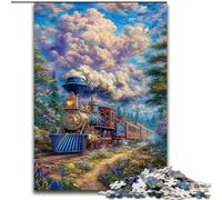 Moving Train Jigsaw Puzzles for Adults 1000 Piece, Help The Brain Exercise Addictive Toys to Cultivate Patience Perfect Decoration (26x38cm)