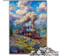 Moving Train Jigsaw Puzzles for Adults 1000 Piece Puzzle, Suitable for Ages 14 And Up Toy Wall Decor Birthday And Unique Gifts (26x38cm)