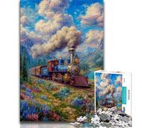 Moving Train Jigsaw Puzzles for Teenagers 1000 Jigsaws,Challenging To Complete But Fun And Humorous Birthday Present,Gifts,Wall Art 50x75cm