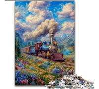 Moving Train JigsawPuzzle 1000 Pieces for Teenagers, Challenging Game Gifts for Is Ideal As A Gift for The Whole Family (50x75cm)