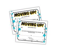 Moving Up Graduation Certificate 30pk 8.5x11” Daycare Providers Pre-K Kindergarten Milestone Recognition Paper Folders Notice to Parents Blue