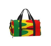 Moving Wave Illusion Duffel Bag with Shoe Compartment-Sports Gym Weekender for Men Women, Waterproof Travel Tote with Wet Pocket for Dirty Shoes