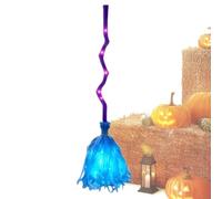 Moving Witch Broom 35 Inch Halloween Light Up Spooky Costume Accessories | Dancing Witches Broom for Doorway Party Scene Family Gathering Stage Performance Haunted House