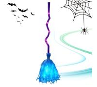 Moving Witch Broom 35 Inch Light Up Funny Cosplay Decoration | Moving Witches Broom for Doorway Party Scene Family Gathering Stage Performance Haunted House