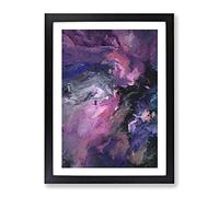 Moving With The Night Abstract Framed Print | A2 Black Framed Wall Art | Ready to Hang | Abstract Fantasy Picture | Living Room Bedroom Lounge Office