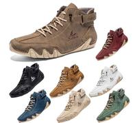 movingsteps Salkin Barefoot BootsClassic Men’s Outdoor High Boots - Breathable Non-Slip Barefoot Shoes for All-Terrain Walking, Hiking, and Driving - Casual Minimalist Chukka Boots