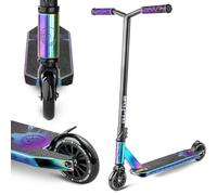 Movino Nitro Stunt Freestyle Scooter | Age: 8 Years and Up | IHC Compression System | Lightweight: 3,5 kg | High Rebound PU Wheels 100 mm | for Kids & Teenegers | ABEC-9 Bearings | Mint/Red