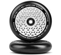 Movino Performance Scooter Casters - Spare Wheels - ABEC-9 Bearings - Polyurethane 88A - Honey Core - Black-silver - 110 mm