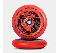 Movino Scooter Wheels 2 Pieces 110mm Aluminum Polyurethane Super High Rebound Resistant To 100kg Full Core Skeleton Red