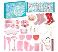 MOVINPE Gadget Advent Calendar for Women Teenage Girls 2025 Christmas, 24 Days Useful Blind Box Gifts, Gua Sha Facial Tools, Jade Roller Set, Jewelry, Scented Candles, Fuzzy Socks Gadget Tools