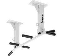 MOVIT® professional pull up bar for ceiling mounting, up to 350kg, 6X non-slip handles, 2X eyelets for accessories, tested for harmful substances, white or black, door rack pull up bar