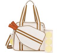 Movker Pickleball Tote Bag for Women Men with Paddle Cover Pocket External Ball Bag and Adjustable Shoulder Strap Fence Hook