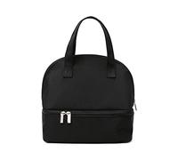 MOVKZACV Double Layer Insulated Baby Bottle Bag,Multi-Function Breastmilk Cooler Bag,Fits Up to 3 Bottles,Suitable for Breast Milk and Bottle Set(Black)